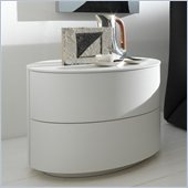 Rossetto Moon 2 Drawer Night Stand in White