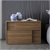 Rossetto Square Right Night Stand in Walnut
