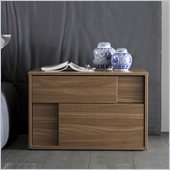 Rossetto Square Left Night Stand in Walnut