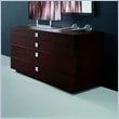ADD TO YOUR SET: Rossetto Win 4 Drawer Dresser in Wenge with Metal Handles