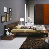 Rossetto Win Platform Bed in Wenge Without Lights