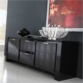Rossetto Diamond 2 Door 2 Drawer Buffet in Black