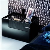 Rossetto Diamond Left Night Stand in Black