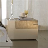 Rossetto Diamond Right Night Stand in Ivory