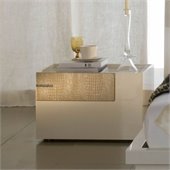 Rossetto Diamond Left Night Stand in Ivory