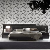 Rossetto Nightfly Platform Bed in Ebony