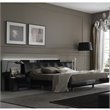 ADD TO YOUR SET: Rossetto Nightfly Platform Glossy Lacquered Bed in Black