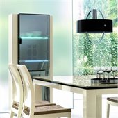 Rossetto Diamond Right Door Curio in Ivory