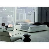 Rossetto Downtown Platform Bed 3 Piece Bedroom Set in White