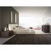 Rossetto Pavo Milky Plaftorm Bed 4 Piece Bedroom Set