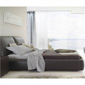 Rossetto Pavo Brown Platform Bed with Night Stand 2 Piece Bedroom Set