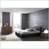 Rossetto Touch Platform Bed with Night Stands 4 Piece Bedroom Set