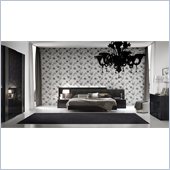 Rossetto Nightfly Platform Bed 6 Piece Bedroom Set in Ebony