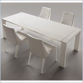 Rossetto Domino 5  Piece Rectangular Dining Table Set in Ivory