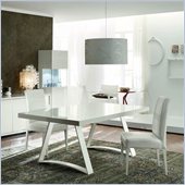 Rossetto Nightfly 3 Piece Rectangular Dining Table Set in White