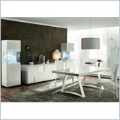 Rossetto Nightfly 6 Piece Rectangular Dining Table Set in White