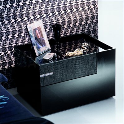 Rossetto Diamond Right Night Stand in Black