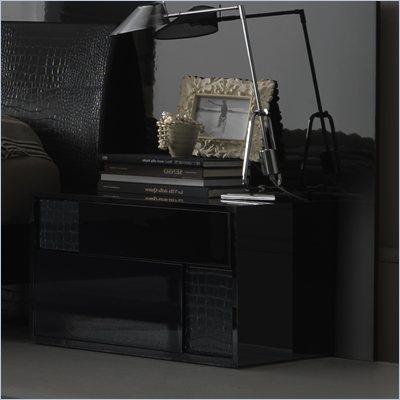 Rossetto Nightfly Right Night Stand in Black
