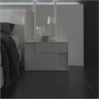 Rossetto Nightfly Right Night Stand in White