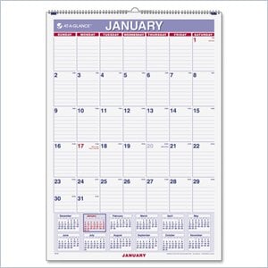 At-A-Glance Recycled Monthly Wall Calendar
