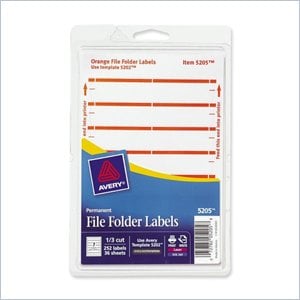 Avery Filing Label
