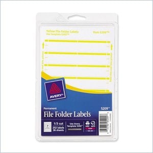 Avery Filing Label