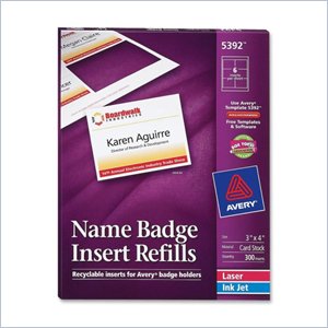 Avery Name Badge Insert Refill