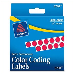 Avery Round Color Coded Label