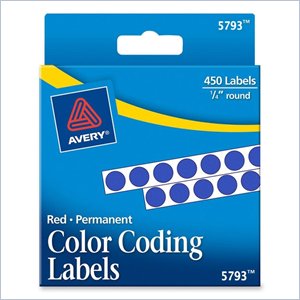 Avery Round Color Coded Label
