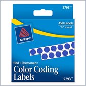 Avery Round Color Coded Label