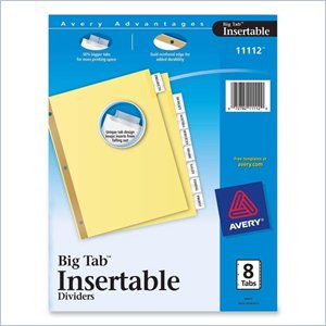 Avery WorkSaver Big Tab Insertable Divider