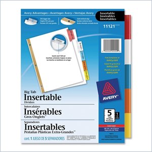 Avery WorkSaver Big Tab Insertable Tab Divider