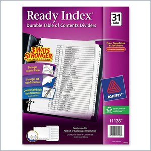 Avery Classic Table of Contents Divider