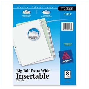 Avery WorkSaver Extra Wide Big Tab Divider