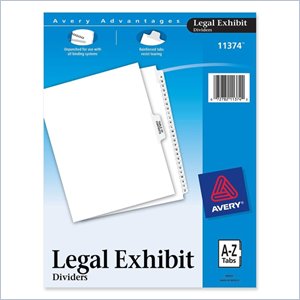 Avery Premium Collated Legal Exhibit Divider