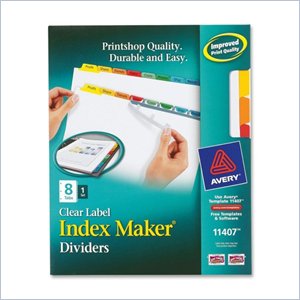 Avery Index Maker White Divider with Color Tabs