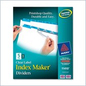 Avery Index Maker Clear Label Divider with Color Tabs