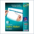 ADD TO YOUR SET: Avery Index Maker Punched Clear Label Tab Divider