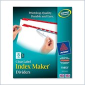 Avery Index Maker Punched Clear Label Tab Divider
