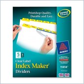 Avery Index Maker Punched Clear Label Tab Divider