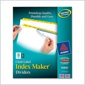 Avery Index Maker Punched Clear Label Tab Divider