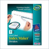 Avery Index Maker Copier Clear Label Divider