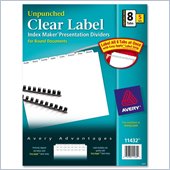 Avery Index Maker Clear Label Divider