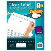 Avery Index Maker Clear Label Divider