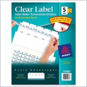 Avery Index Maker Clear Label Divider with Tabs