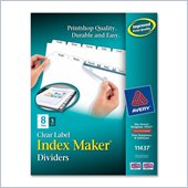 Avery Index Maker Clear Label Divider with Tabs