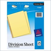 Avery Gold Line 3-Hole Reinforced Sheet Dividers