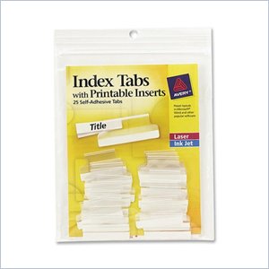 Avery Self-Adhesive Index Tabs With Printable Insert