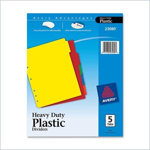 Avery Plastic Tab Divider