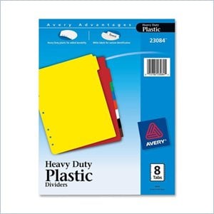 Avery Plastic Tab Divider